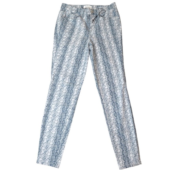 Nicole Miller New York Soho Python-Print High-Rise Skinny Jeans NWOT, Size 4 - Picture 1 of 8